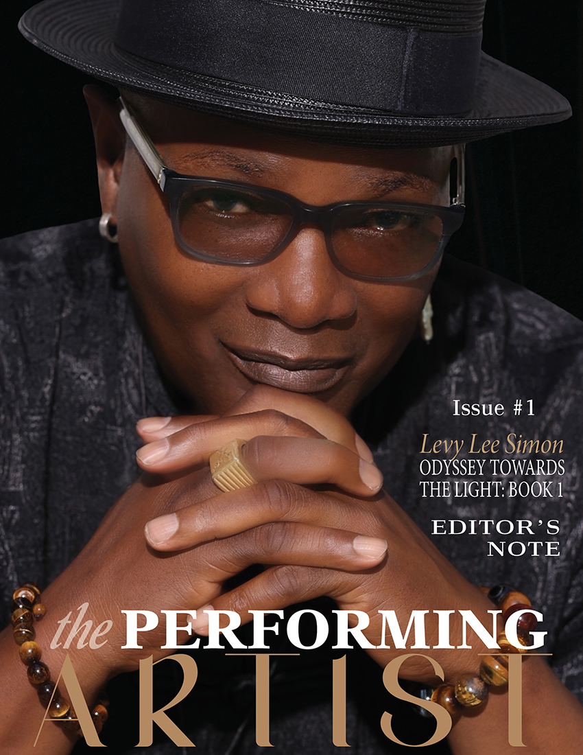 Levy Lee Simon on the cover if The Performing Artist Magazine Issue #1